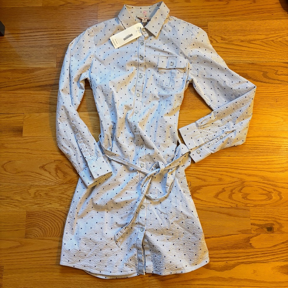 Brooks Brothers striped shirtdress size 12
